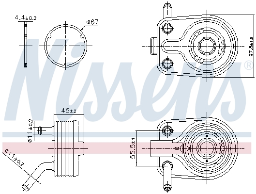 Nissens Oliekoeler motorolie 91447