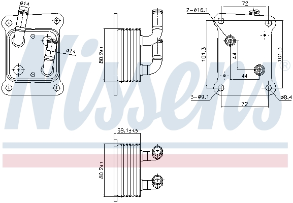 Nissens Oliekoeler motorolie 91453