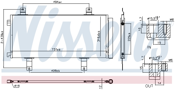 Nissens Airco condensor 940908