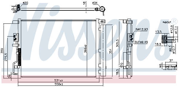 Nissens Airco condensor 941290