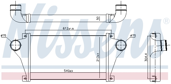 Nissens Interkoeler 961255