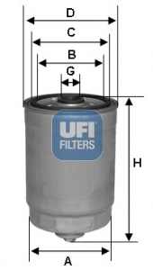 UFI Brandstoffilter 24.350.01