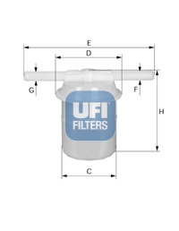 UFI Brandstoffilter 31.005.00