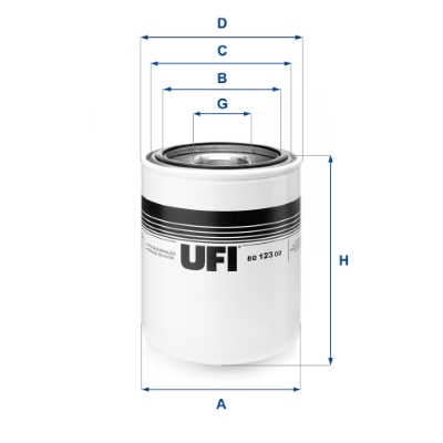 UFI Hydrauliekfilter 80.123.00