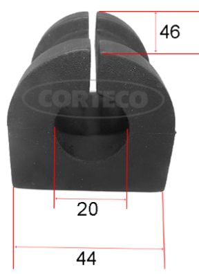 Corteco Stabilisatorstang rubber 49363595