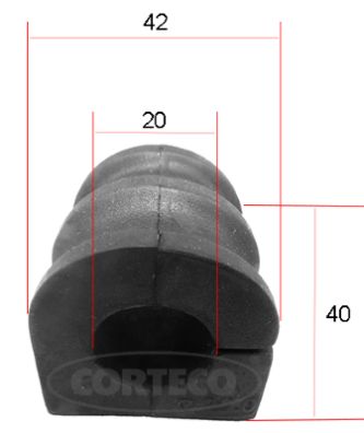 Corteco Stabilisatorstang rubber 49371657