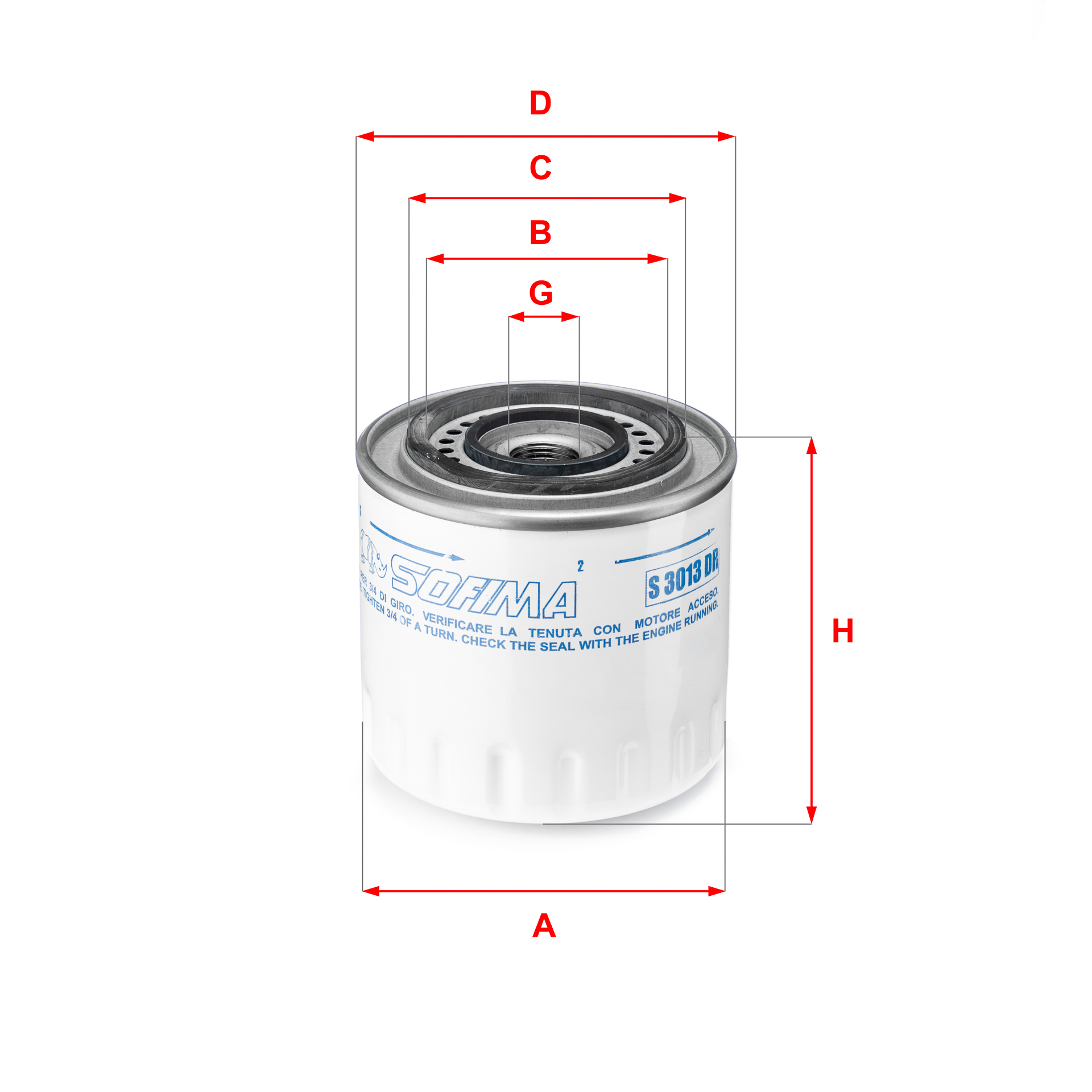 Sofima Oliefilter S 3013 DR