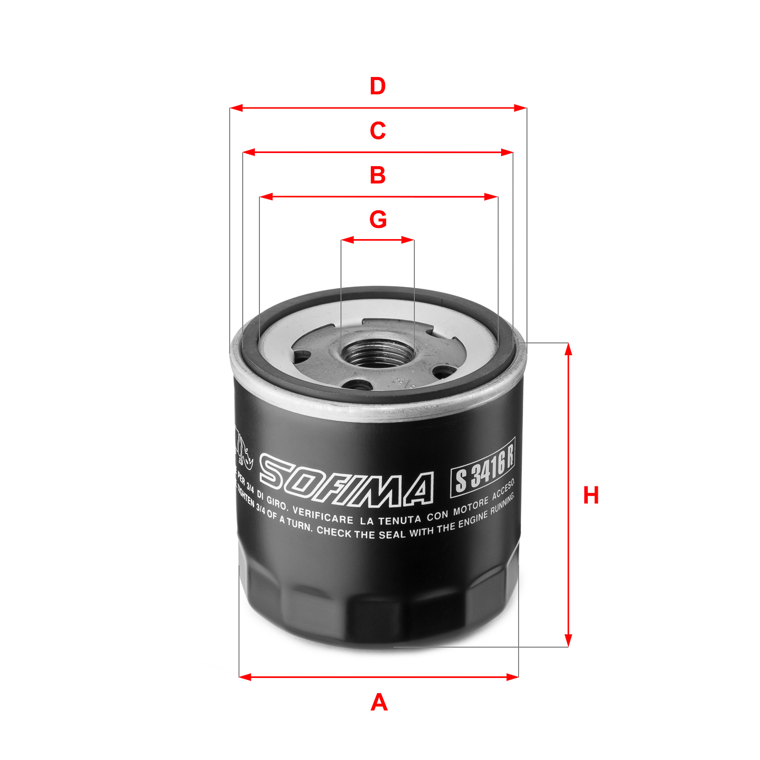 Sofima Oliefilter S 3416 R