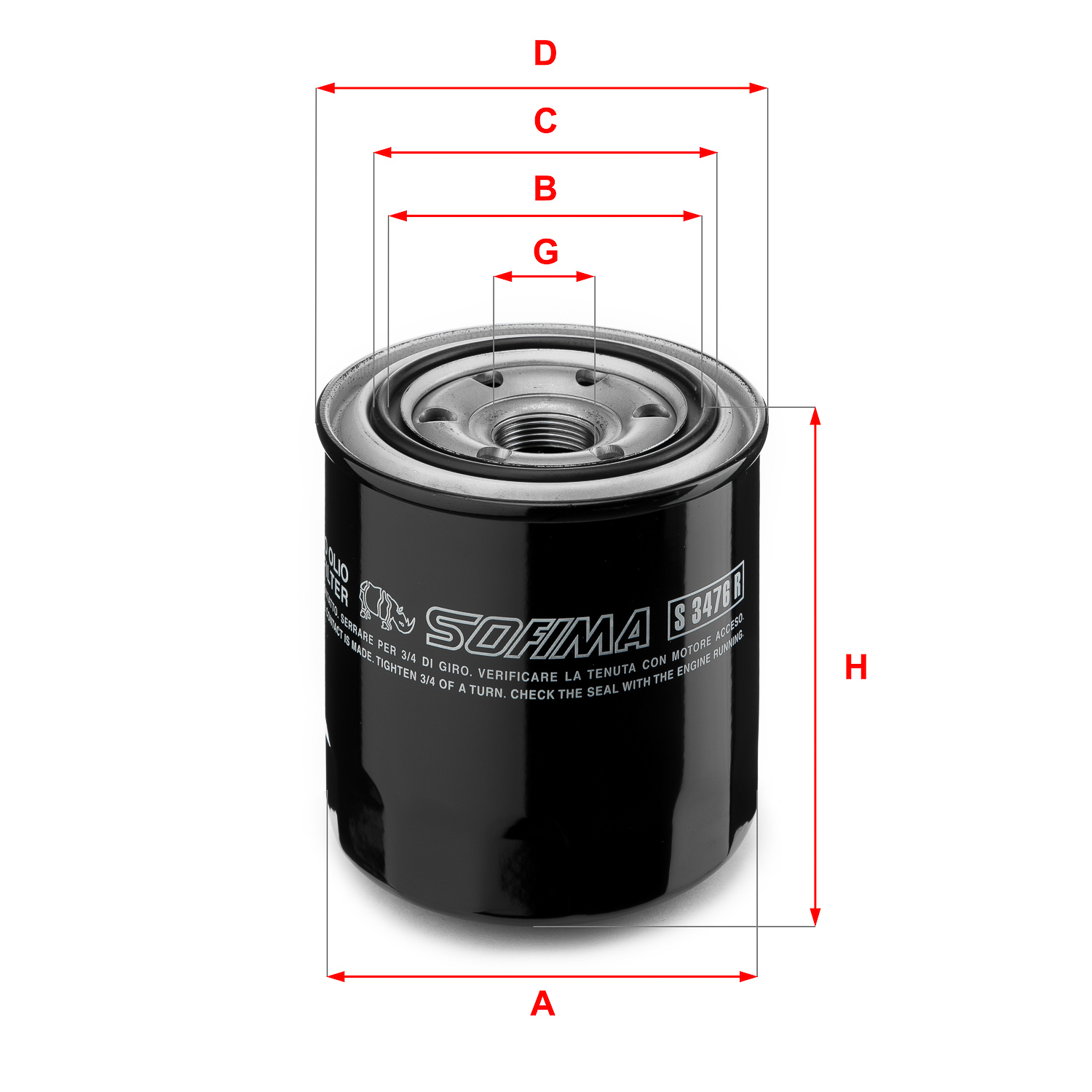 Sofima Oliefilter S 3476 R