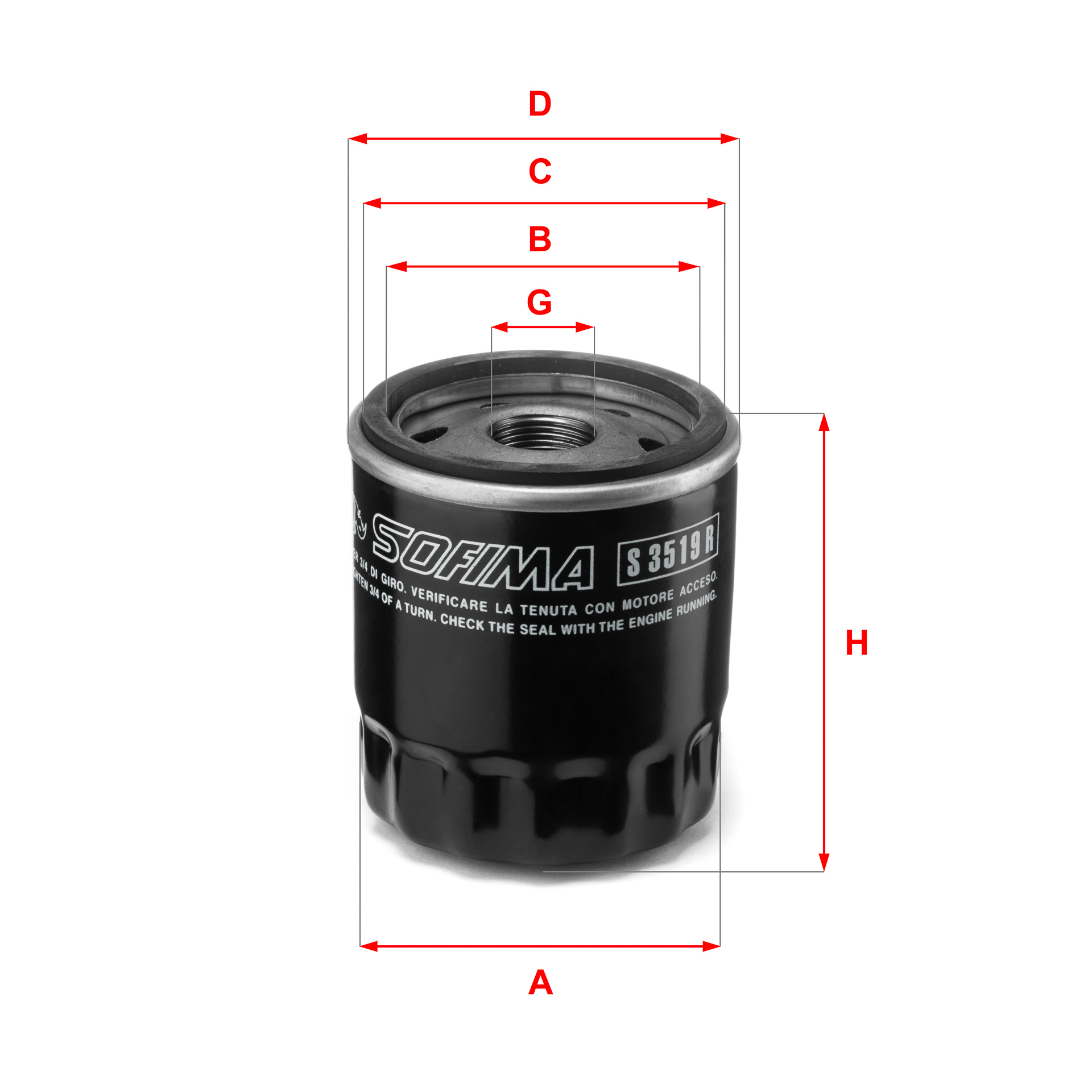 Sofima Oliefilter S 3519 R