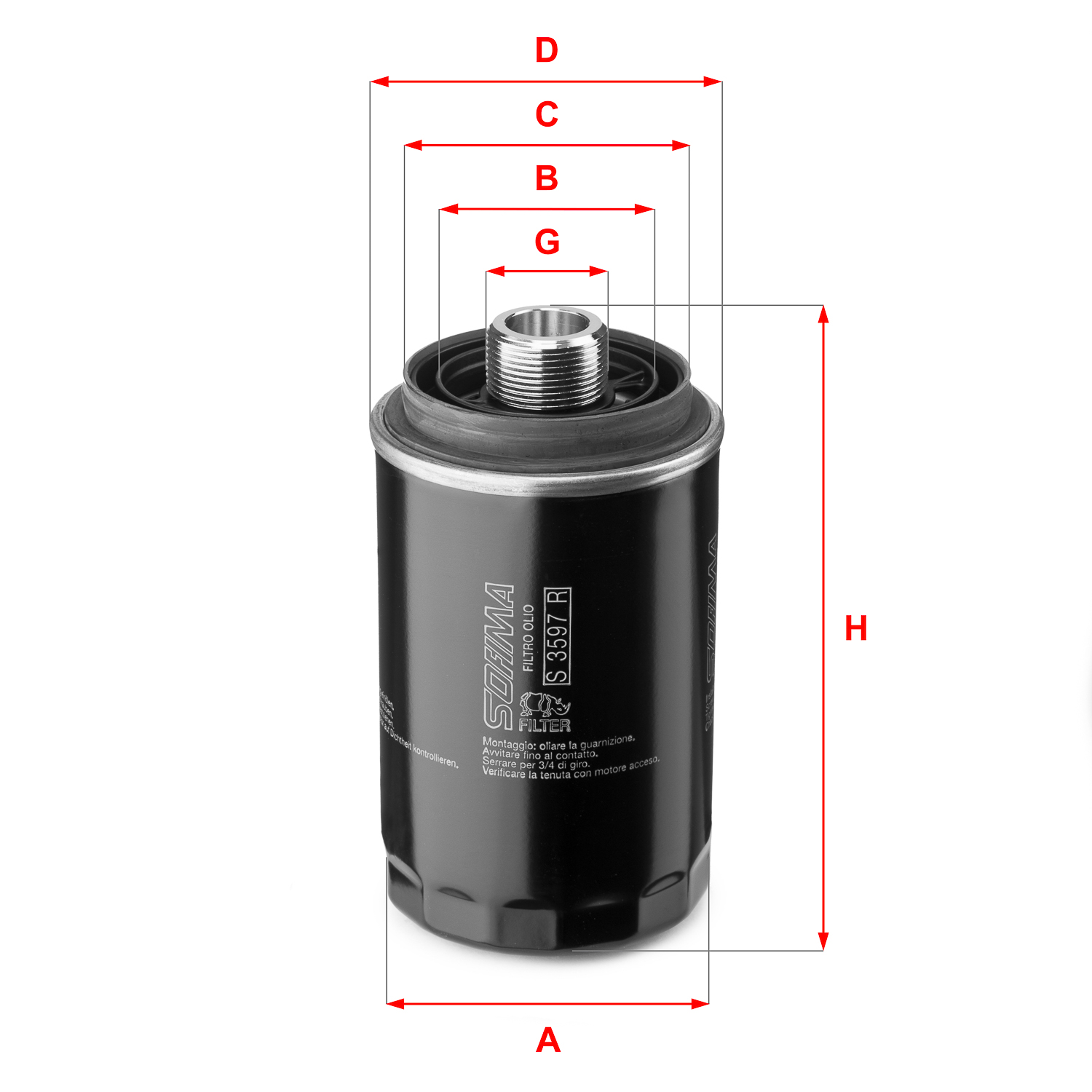 Sofima Oliefilter S 3597 R