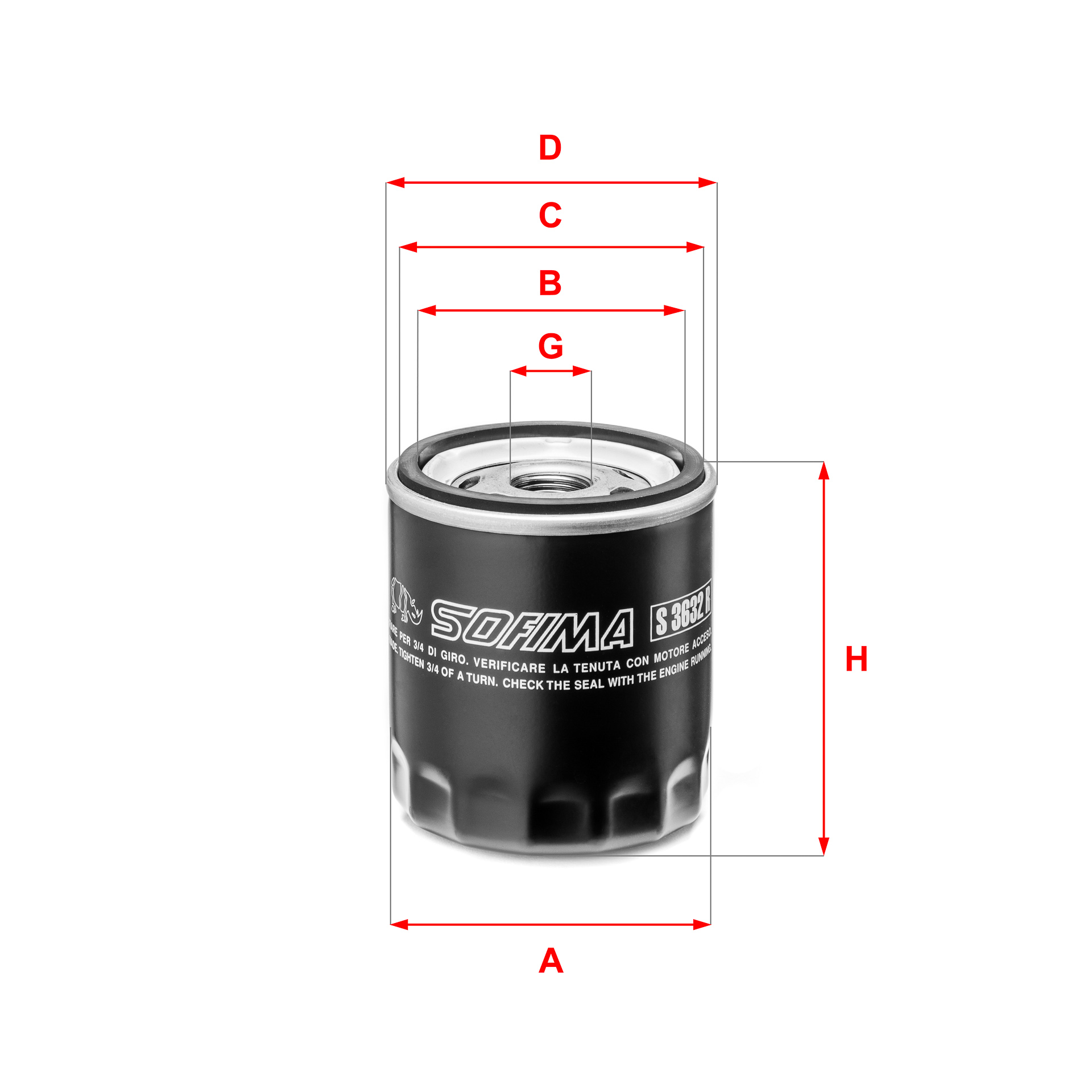 Sofima Oliefilter S 3632 R