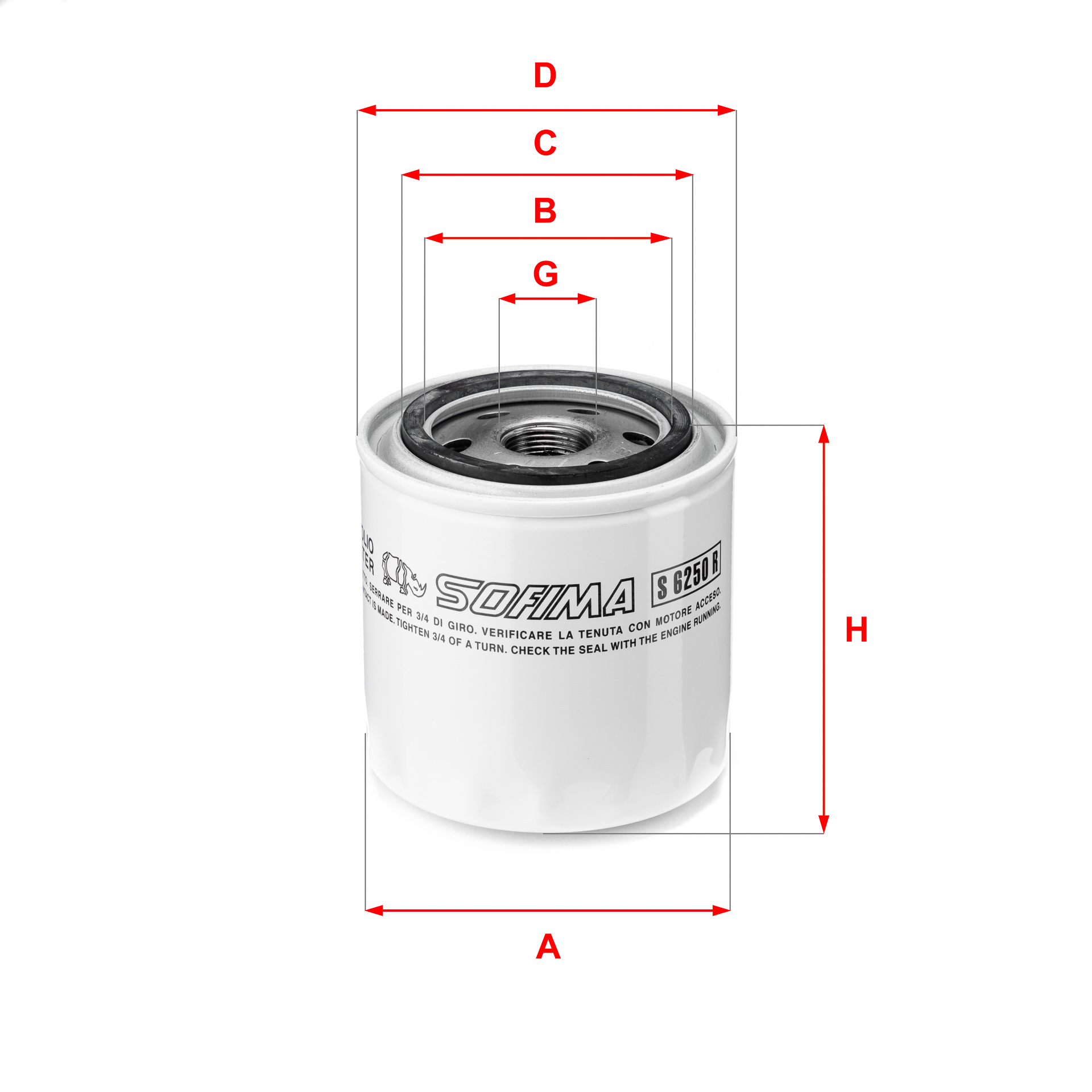 Sofima Oliefilter S 6250 R