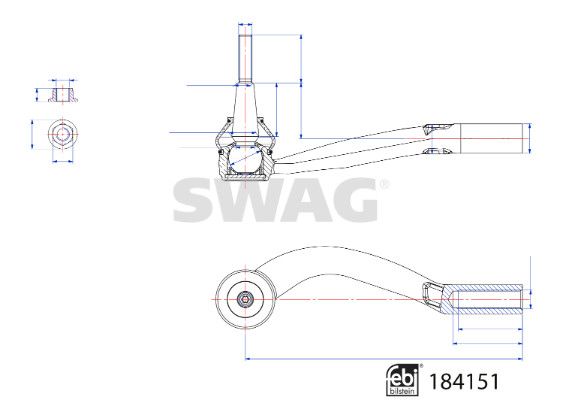 Swag Spoorstangeind / Stuurkogel 33 10 9283