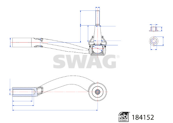 Swag Spoorstangeind / Stuurkogel 33 10 9284