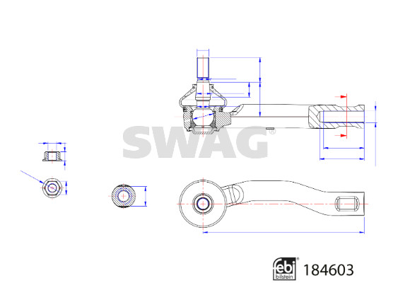 Swag Spoorstangeind / Stuurkogel 33 11 0088