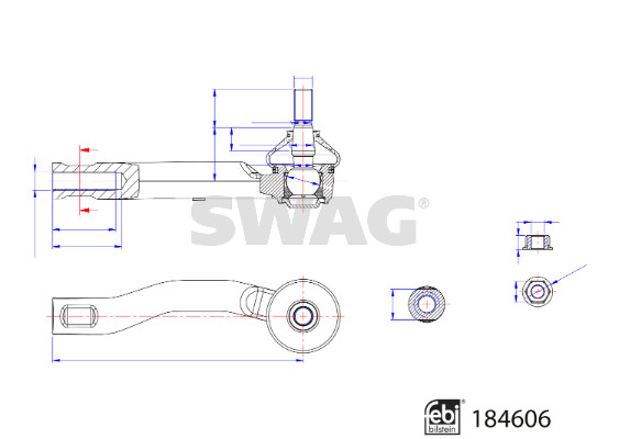 Swag Spoorstangeind / Stuurkogel 33 11 0090