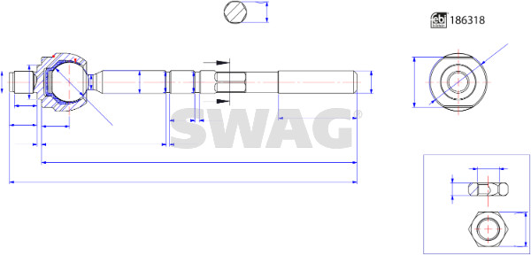 Swag Axiaal gewricht / spoorstang 33 11 0355