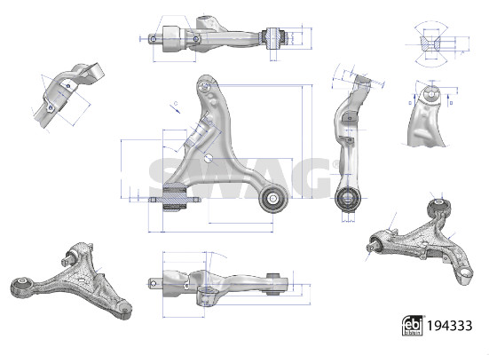 Swag Draagarm, wielophanging 33 11 1585