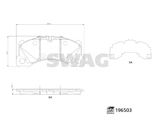 Swag Remblokkenset, schijfrem 33 11 2195