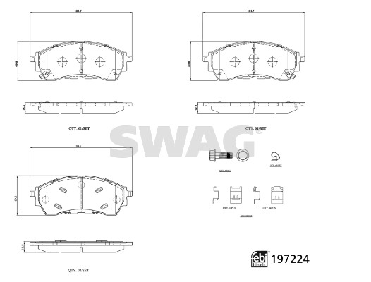 Swag Remblokkenset, schijfrem 33 11 2511