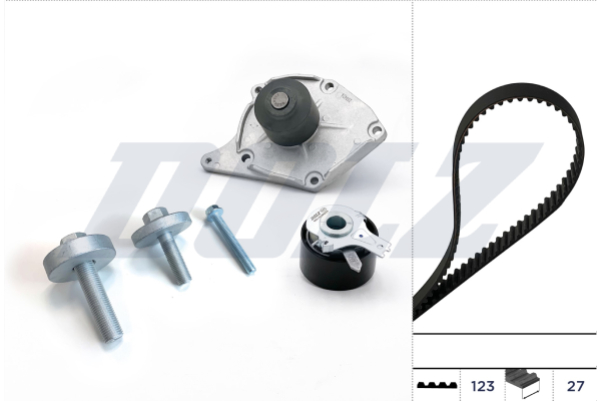 Dolz Distributieriem kit inclusief waterpomp KD003