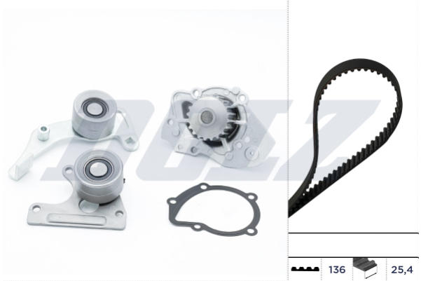 Dolz Distributieriem kit inclusief waterpomp KD011