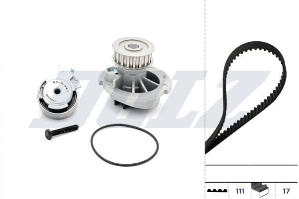 Dolz Distributieriem kit inclusief waterpomp KD024