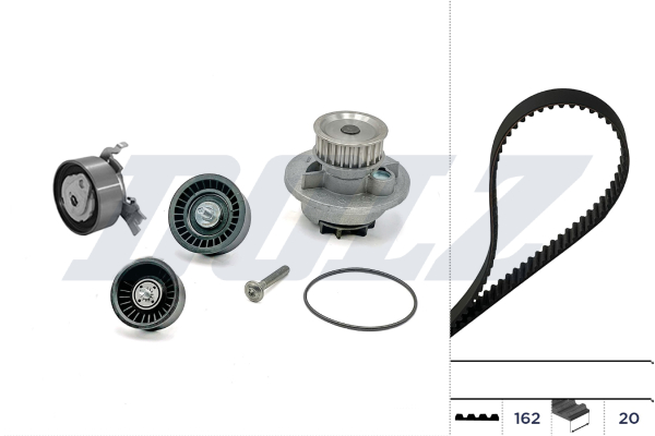 Dolz Distributieriem kit inclusief waterpomp KD081