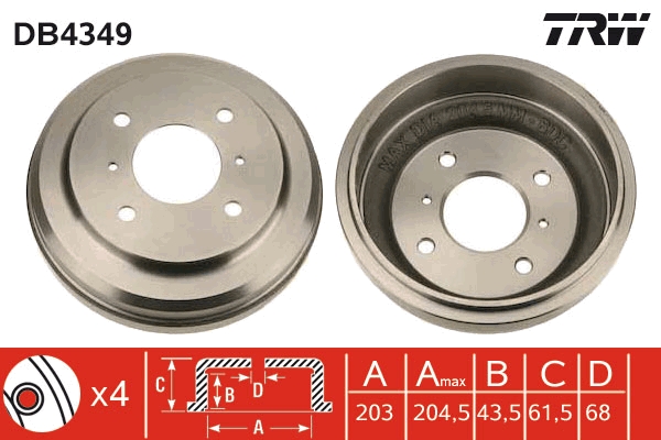 TRW Remtrommel DB4349