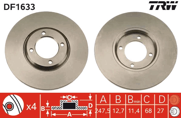 TRW Remschijven DF1633