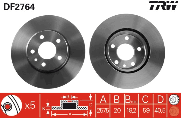 TRW Remschijven DF2764