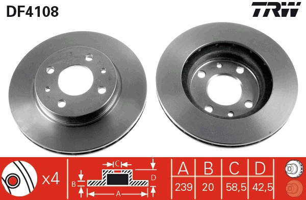 TRW Remschijven DF4108