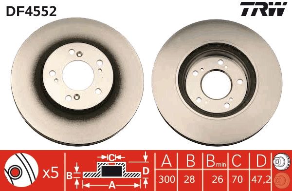 TRW Remschijven DF4552