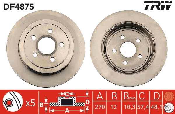 TRW Remschijven DF4875