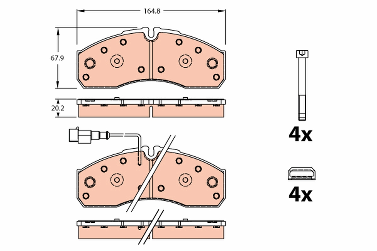 TRW Remblokkenset, schijfrem GDB2302