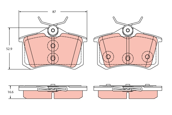 TRW Remblokkenset, schijfrem GDB2357