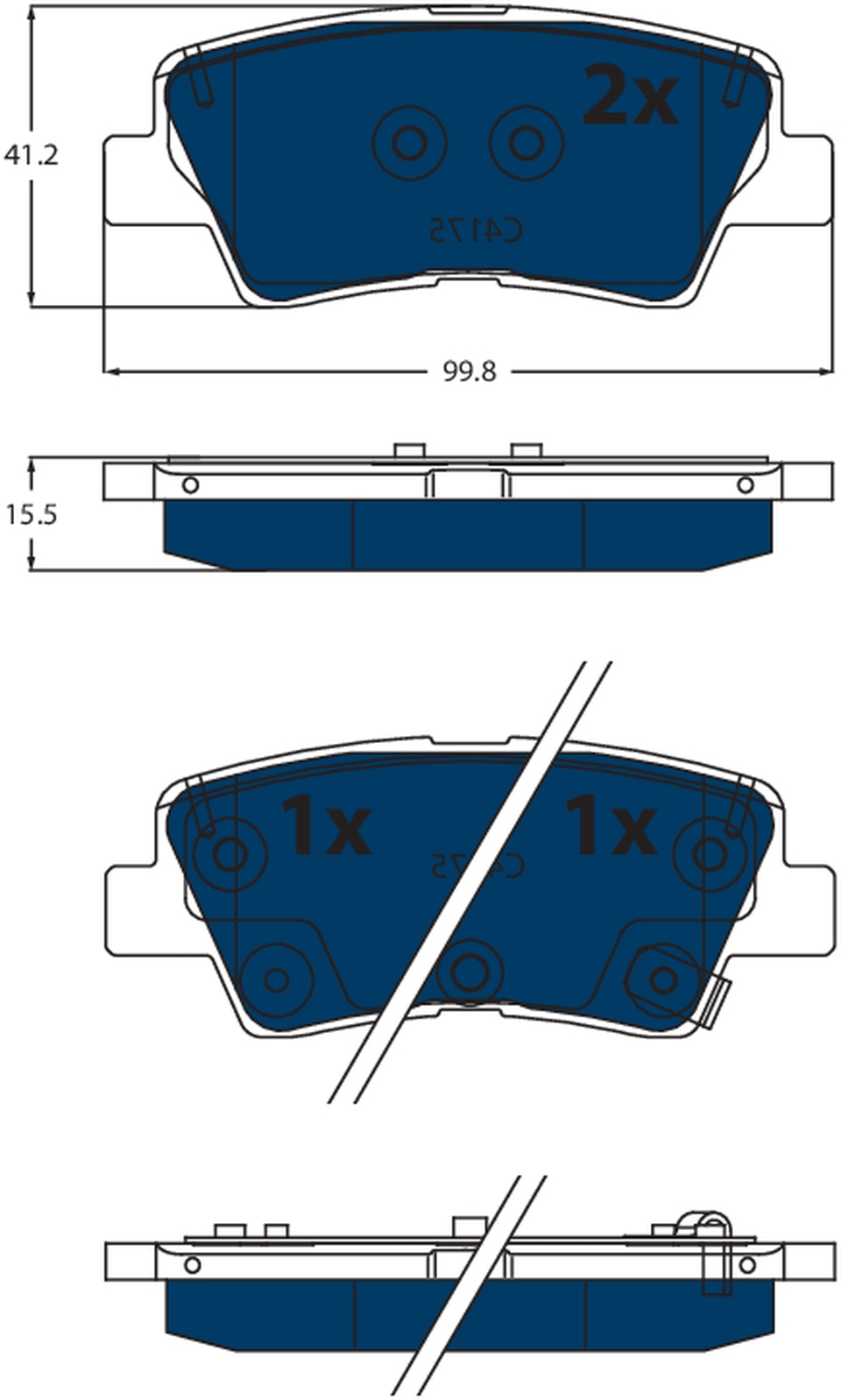 TRW Remblokkenset, schijfrem GDB2531BTE