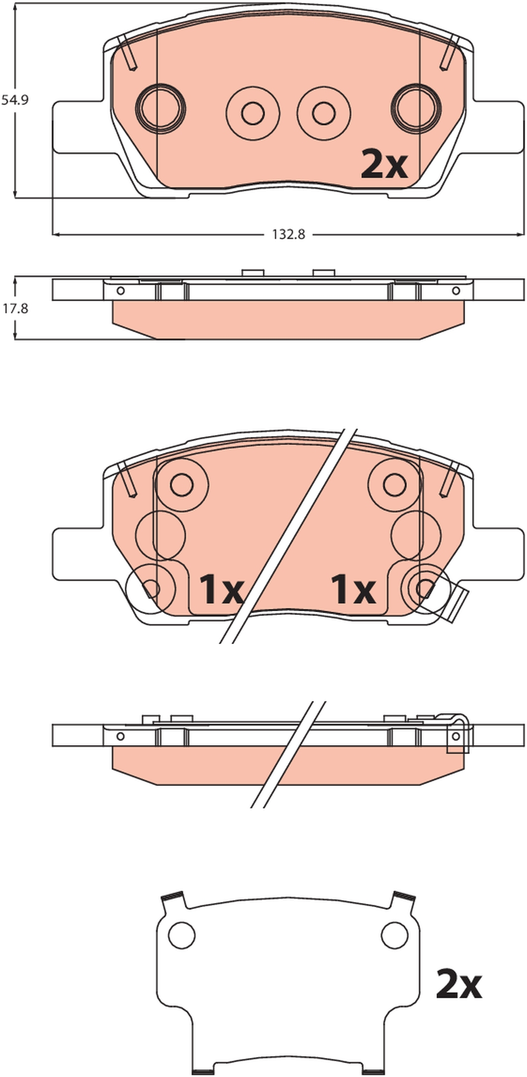TRW Remblokkenset, schijfrem GDB2541