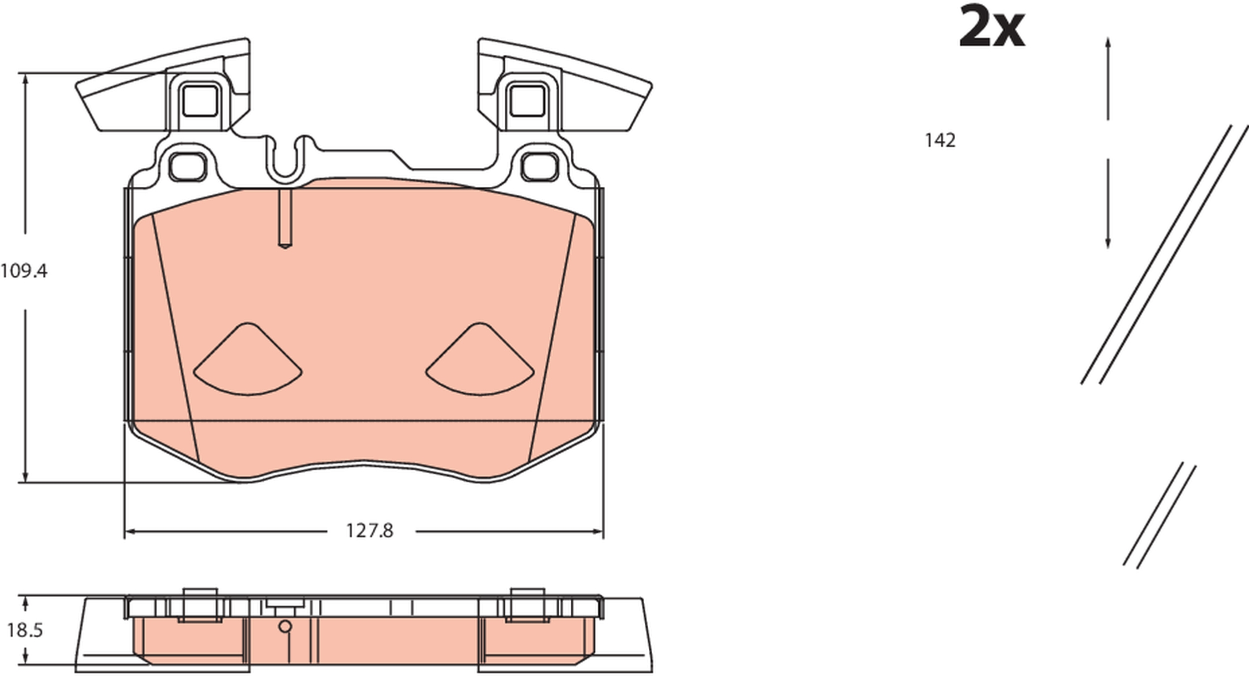 TRW Remblokkenset, schijfrem GDB2552