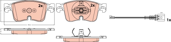 TRW Remblokkenset, schijfrem GDB2568