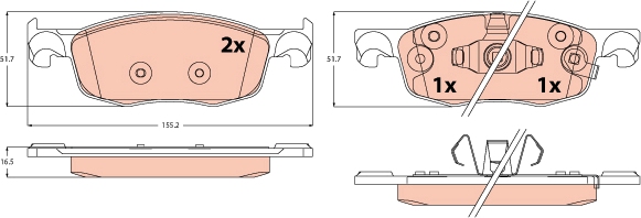 TRW Remblokkenset, schijfrem GDB2576