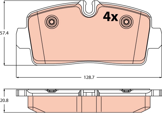 TRW Remblokkenset, schijfrem GDB2598