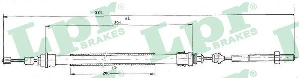 LPR Handremkabel C0627B