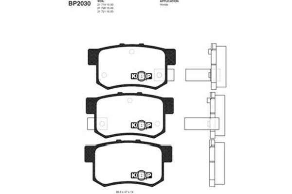 Kavo Parts Remblokset BP-2030