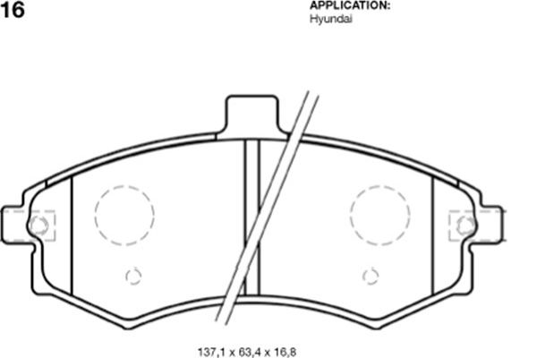 Kavo Parts Remblokset BP-3016