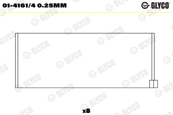 Glyco Drijfstanglager 01-4161/4 0.25mm