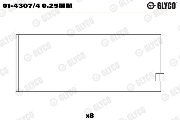 Glyco Drijfstanglager 01-4307/4 0.25mm