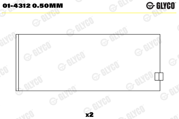 Glyco Drijfstanglager 01-4312 0.50mm