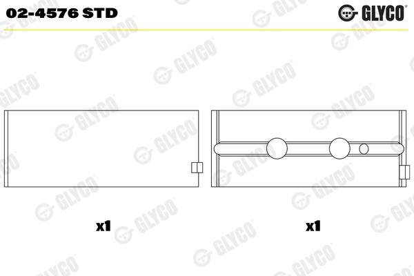 Glyco Hoofdlager 02-4576 STD